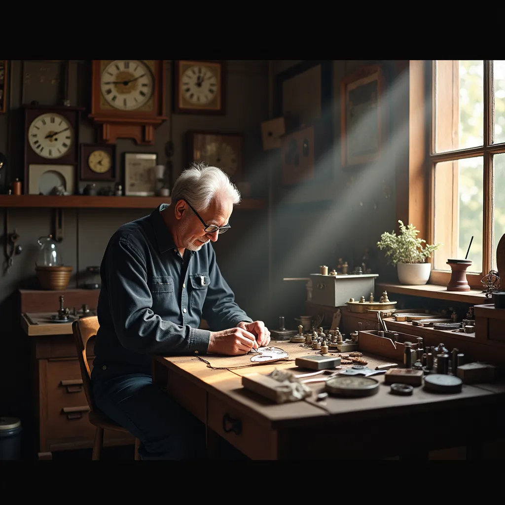 Atelier de restauration de montres vintage en Suisse.